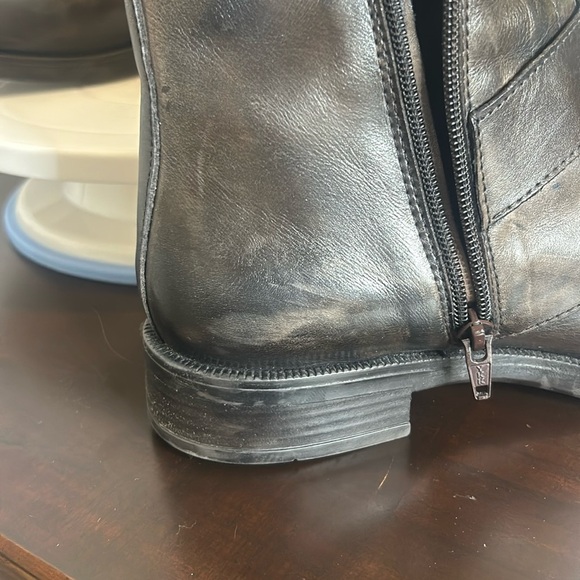 Emanuele Crasto Double Buckle Moto Boots Brown Leather Made in Italy Women 40 - Picture 11 of 17